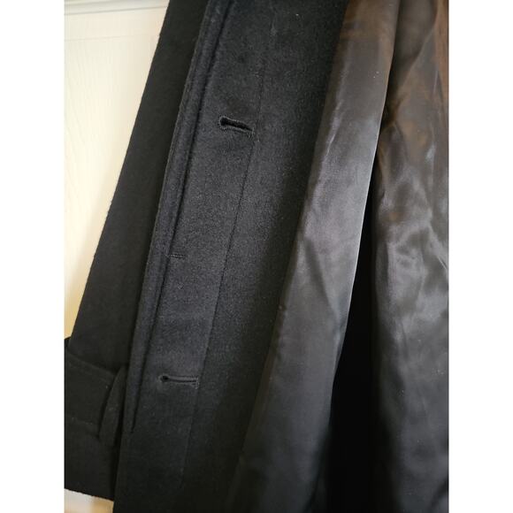 NWT Quince Italian Wool Belted Funnel Neck Coat Womens Large Black - Picture 12 of 16